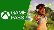 Xbox Game Pass July: A split image of the Game Pass logo and a young girl with her arm outstretched